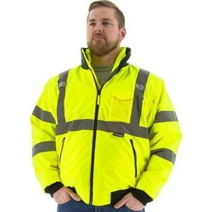 NWOT Majestic 75-1381 Hi-Vis 8-in-1 Class 3 Waterproof Bomber Size 5X $120 K357